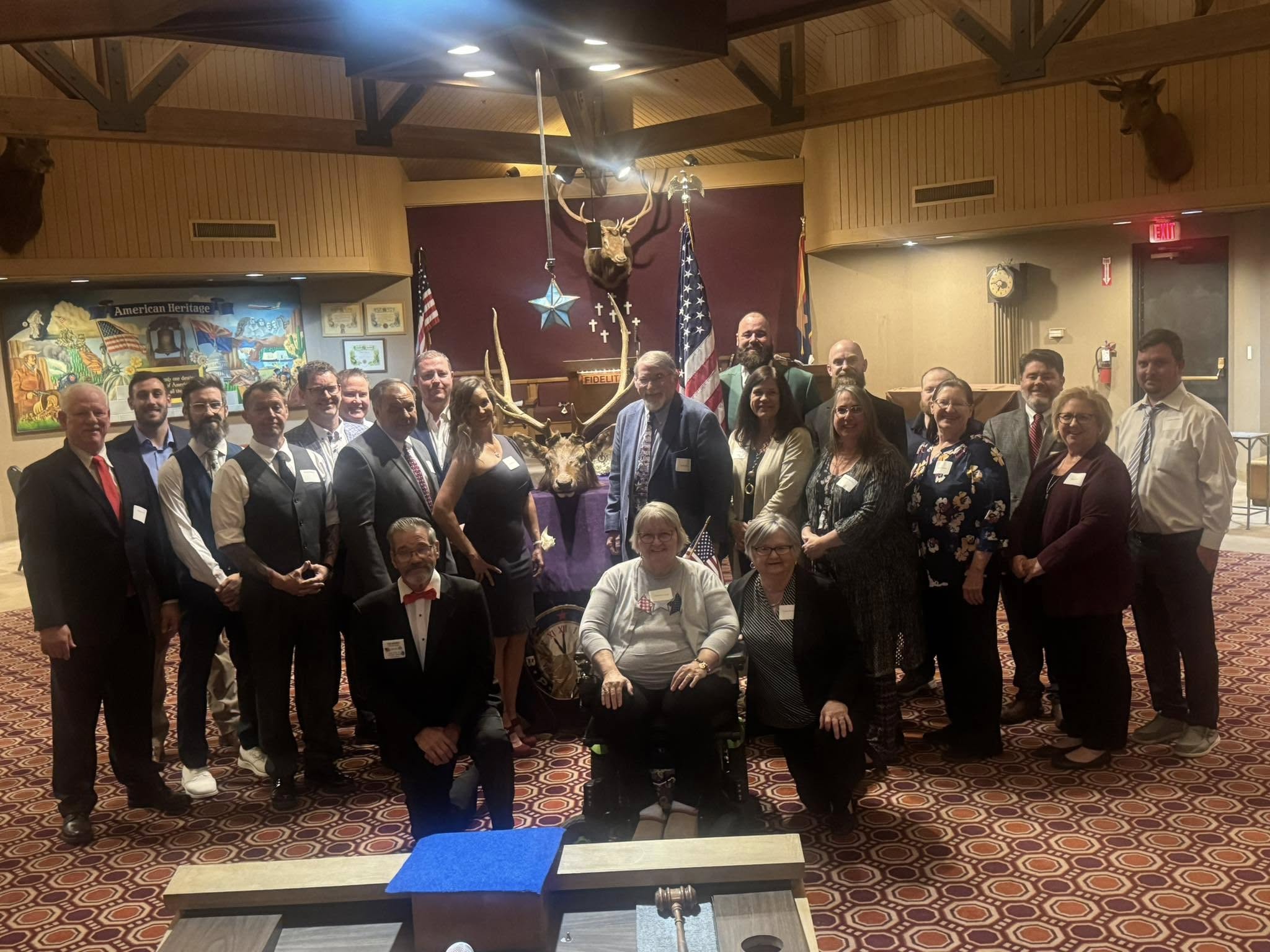 Elks Flag Day ceremony with U.S. flag